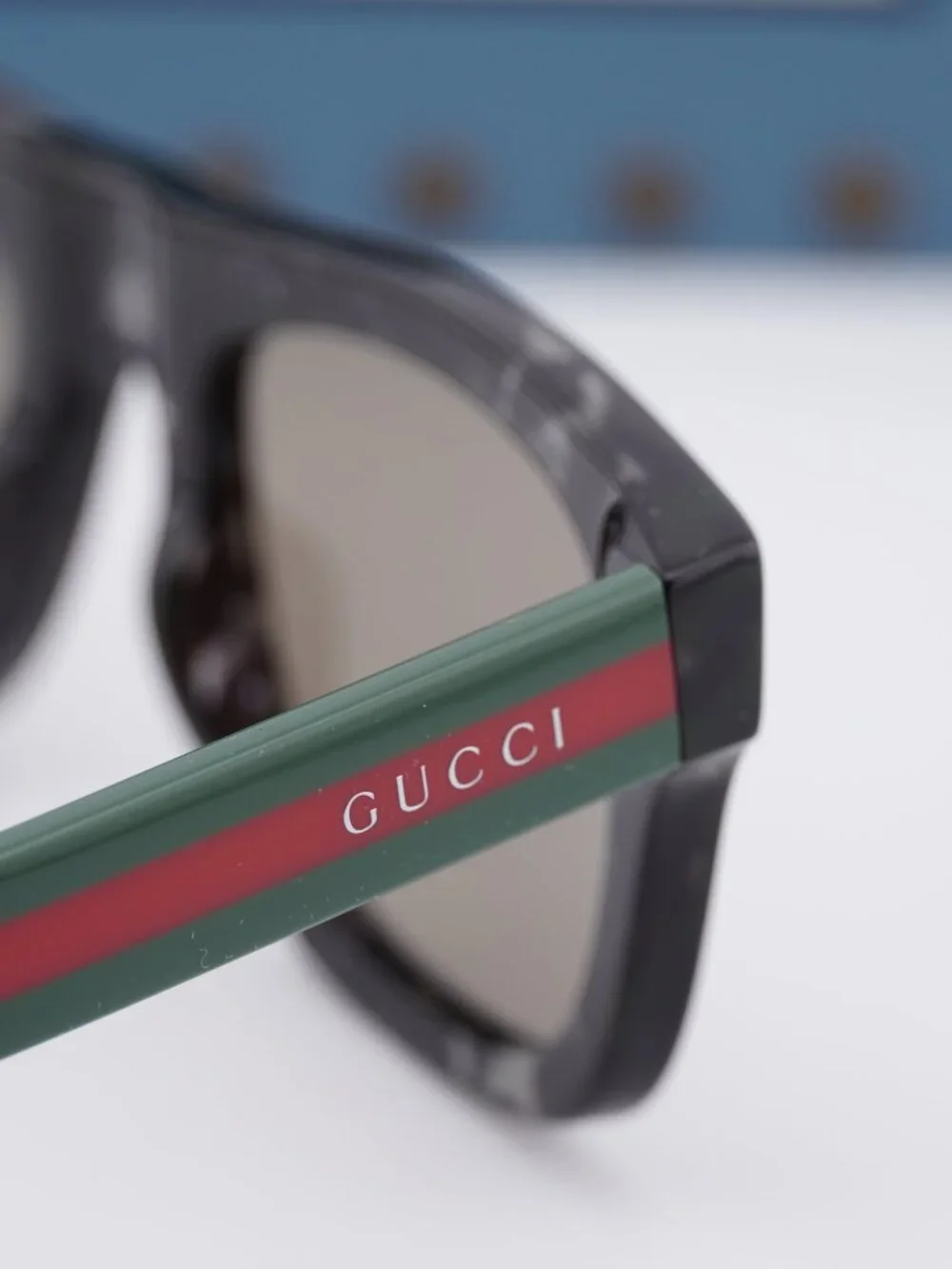 Gucci GG1991S 002 Square Sunglasses - Grey Havana/Brown